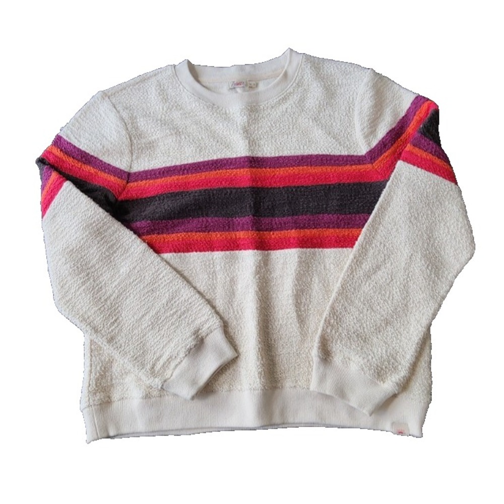 Faherty Vista Stripe Pullover Sweater Size M